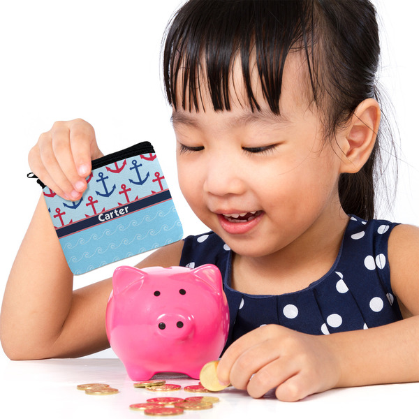 Anchors & Waves Rectangular Coin Purses - LIFESTYLE (child)
