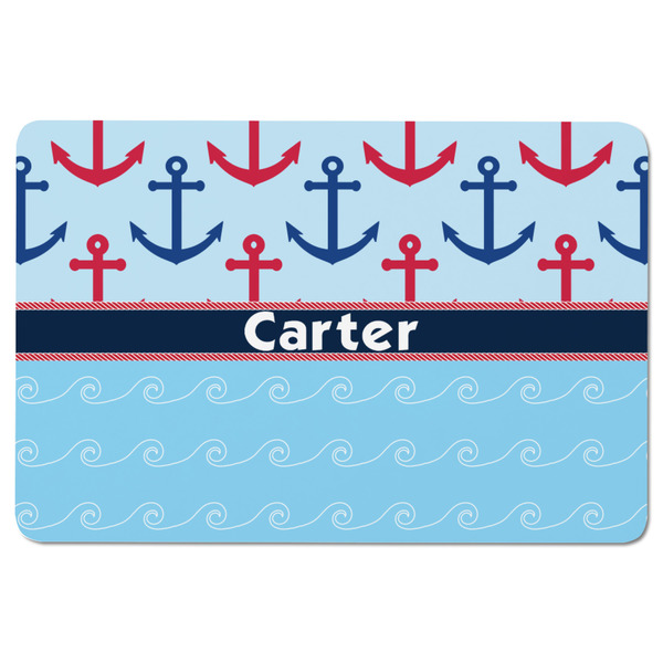 Anchors & Waves Rectangular Fridge Magnet - FRONT