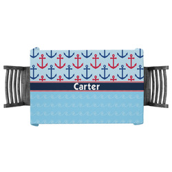 Anchors & Waves Tablecloth - 58"x58" (Personalized)