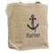 Anchors & Waves Reusable Cotton Grocery Bag - Front View