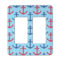 Anchors & Waves Rocker Style Light Switch Cover - Two Switch
