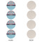 Anchors & Waves Round Linen Placemats - APPROVAL Set of 4 (single sided)