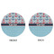 Anchors & Waves Round Linen Placemats - APPROVAL (double sided)