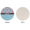 Anchors & Waves Round Linen Placemats - APPROVAL (single sided)