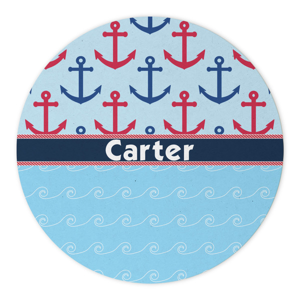 Anchors & Waves Round Paper Coaster - Approval