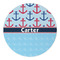 Anchors & Waves Round Paper Coaster - Approval