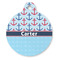 Anchors & Waves Round Pet ID Tag - Large - Front