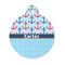 Anchors & Waves Round Pet Tag
