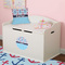 Anchors & Waves Round Wall Decal on Toy Chest