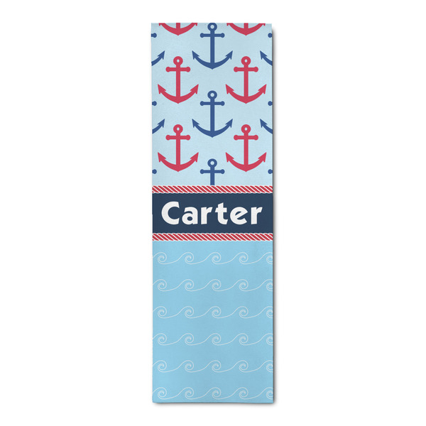 Custom Anchors & Waves Runner Rug - 2.5'x8' w/ Name or Text