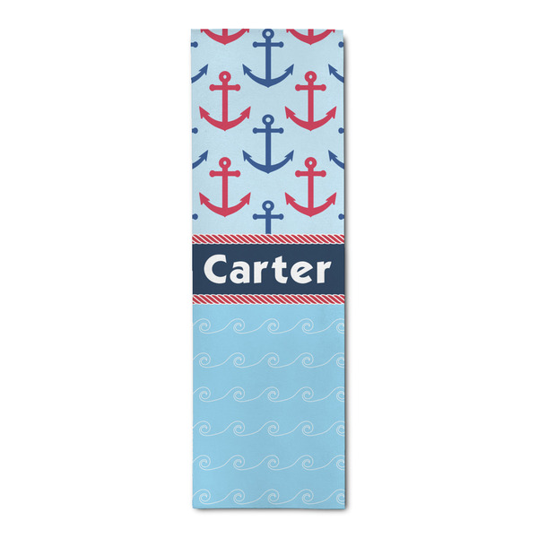 Custom Anchors & Waves Runner Rug - 2.5'x8' w/ Name or Text