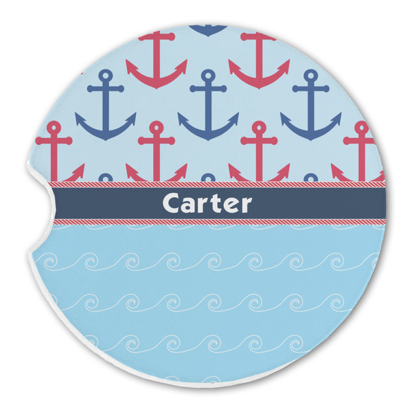 Anchors & Waves Sandstone Car Coaster - Single