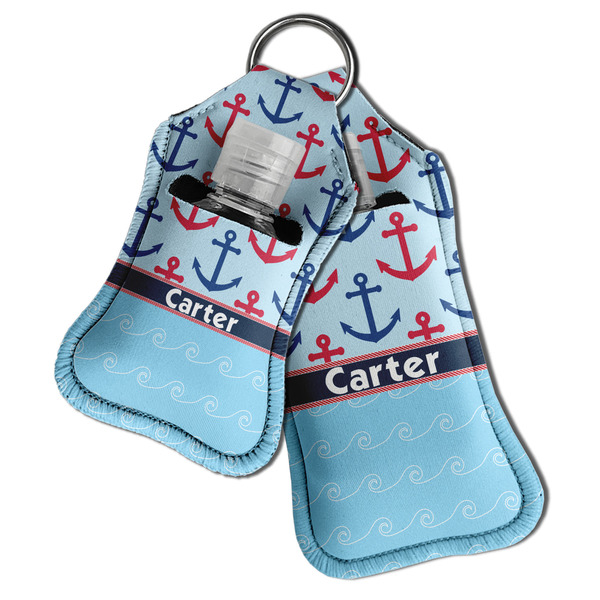 Anchors & Waves Sanitizer Holder Keychain - Both in Case (PARENT)