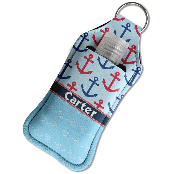 Anchors & Waves Sanitizer Holder Keychain - Large in Case