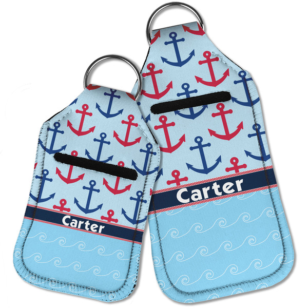 Anchors & Waves Sanitizer Holder Keychain - Parent Main