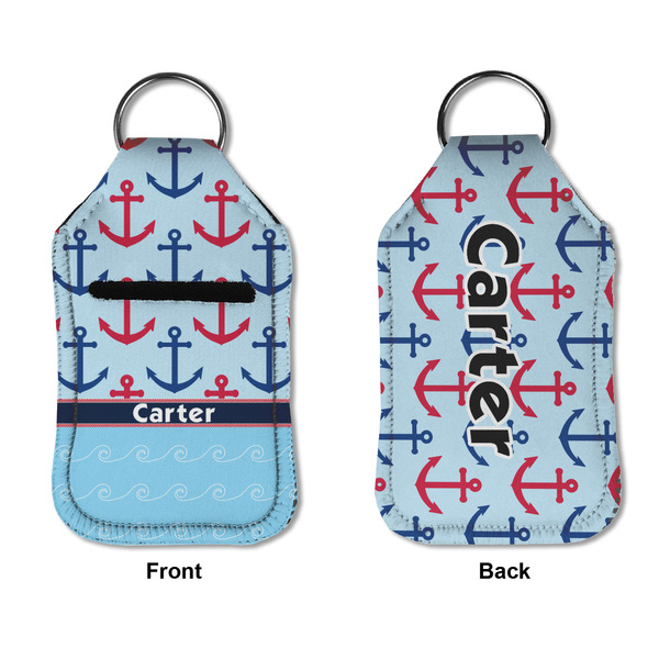 Anchors & Waves Sanitizer Holder Keychain - Small APPROVAL (Flat)