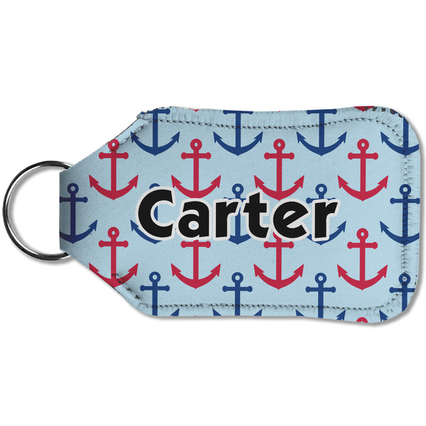Anchors & Waves Sanitizer Holder Keychain - Small (Back)