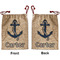 Anchors & Waves Santa Bag - Front and Back