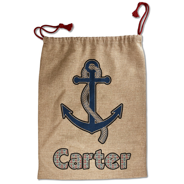 Anchors & Waves Santa Bag - Front