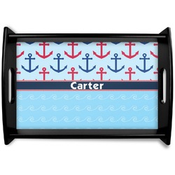 Anchors & Waves Wooden Tray (Personalized)