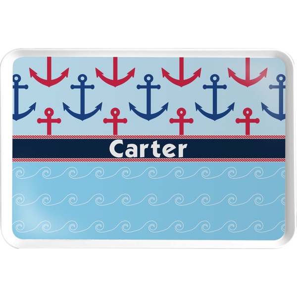 Custom Anchors & Waves Serving Tray (Personalized)