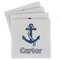 Anchors & Waves Set of 4 Sandstone Coasters - Front View