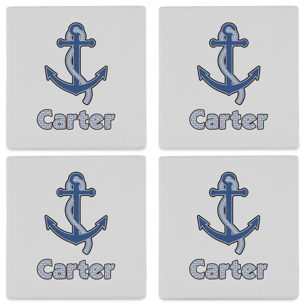 Anchors & Waves Set of 4 Sandstone Coasters - See All 4 View