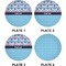 Anchors & Waves Set of Appetizer / Dessert Plates (Approval)