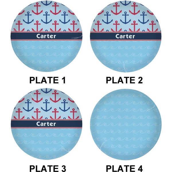 Anchors & Waves Set of Lunch / Dinner Plates (Approval)