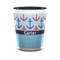Anchors & Waves Ceramic Shot Glass - 1.5 oz - Two Tone - Single (Personalized)