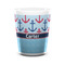 Anchors & Waves Ceramic Shot Glass - 1.5 oz - White - Set of 4 (Personalized)