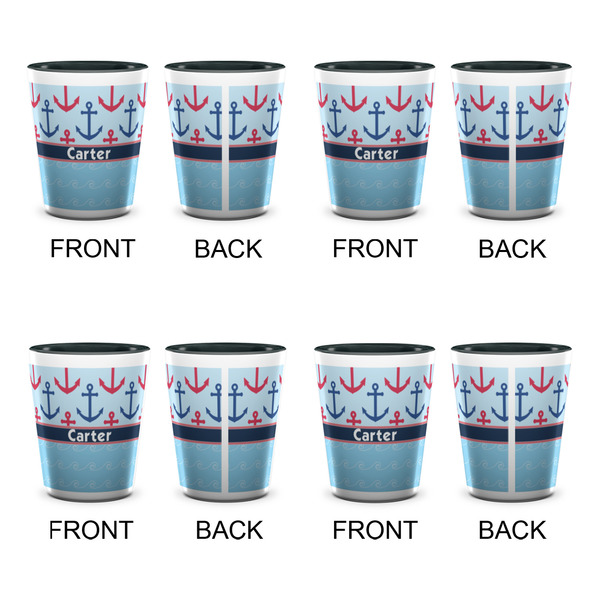 Anchors & Waves Shot Glassess - Two Tone - Set of 4 - APPROVAL
