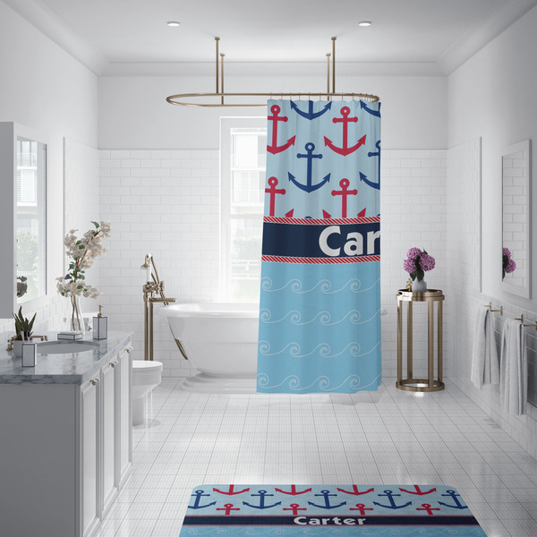 Anchors & Waves Shower Curtain - 70"x83"