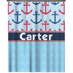 Anchors & Waves Extra Long Shower Curtain - 70"x84" (Personalized)