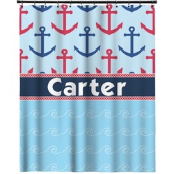 Anchors & Waves Extra Long Shower Curtain - 70"x84" (Personalized)
