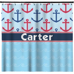 Anchors & Waves Shower Curtain - Custom Size (Personalized)