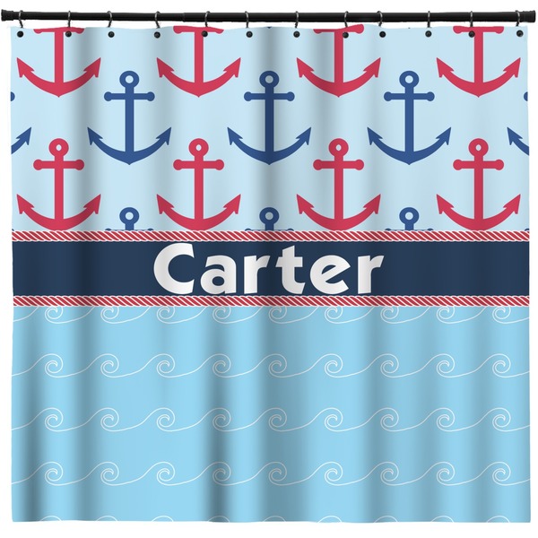 Custom Anchors & Waves Shower Curtain - Custom Size (Personalized)