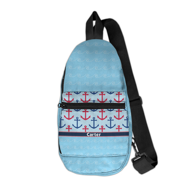 Custom Anchors & Waves Sling Bag (Personalized)