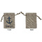 Anchors & Waves Small Burlap Gift Bag - Front Approval