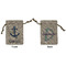 Anchors & Waves Small Burlap Gift Bag - Front & Back (Personalized)