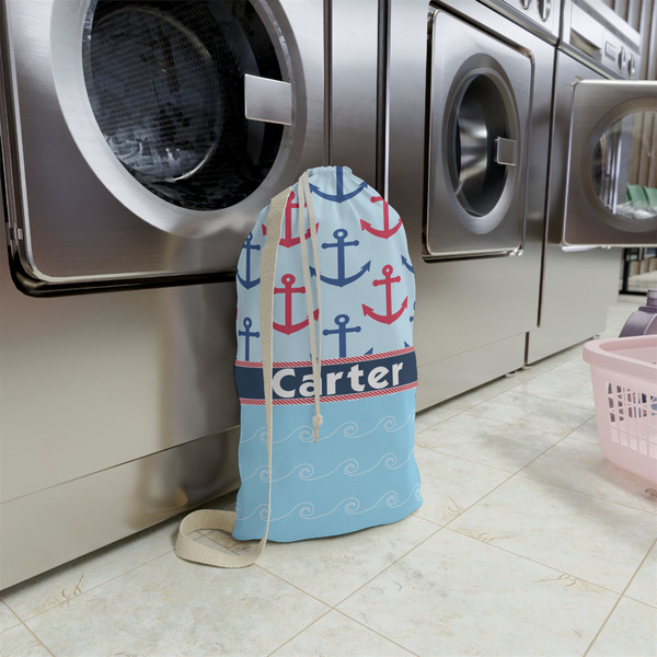 Anchors & Waves Small Landry Bag - In Context