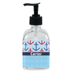 Anchors & Waves Glass Soap & Lotion Bottle - Single Bottle (Personalized)