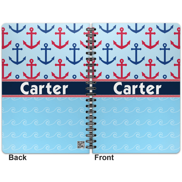Anchors & Waves Spiral Journal 7 x 10 - Apvl