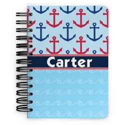 Anchors & Waves Spiral Notebook - 5x7 w/ Name or Text