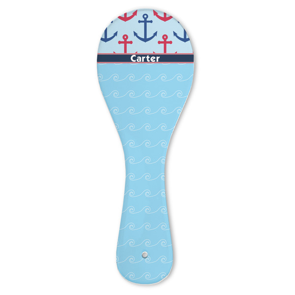 Custom Anchors & Waves Ceramic Spoon Rest (Personalized)