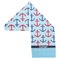 Anchors & Waves Sports Towel Folded - Both Sides Showing