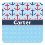 Anchors & Waves Square Decal - XLarge (Personalized)