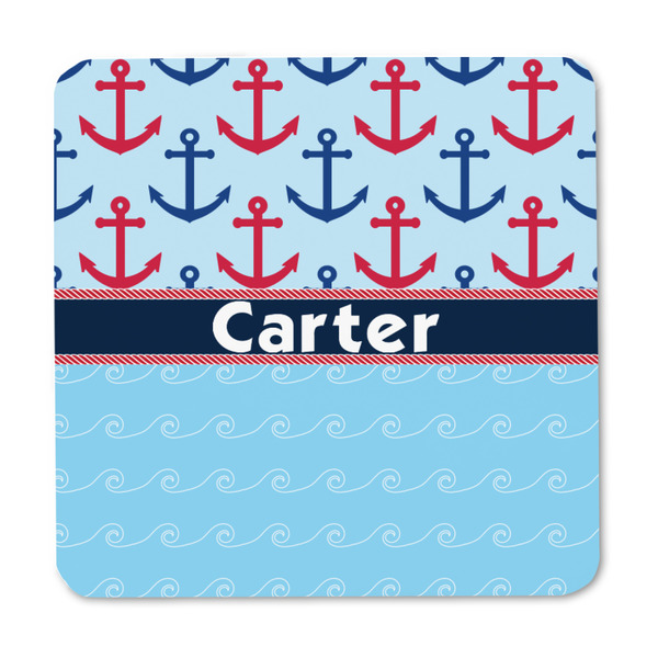 Anchors & Waves Square Fridge Magnet - FRONT