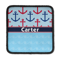 Anchors & Waves Iron On Square Patch w/ Name or Text