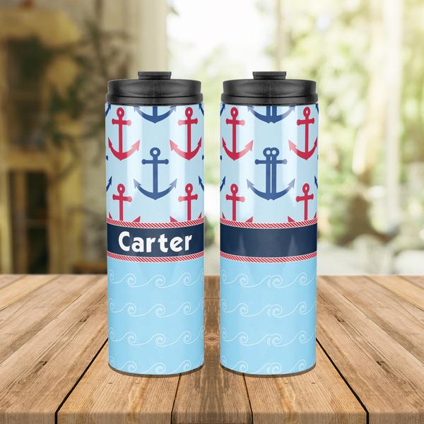 Anchors & Waves Stainless Steel Tumbler - Lifestyle